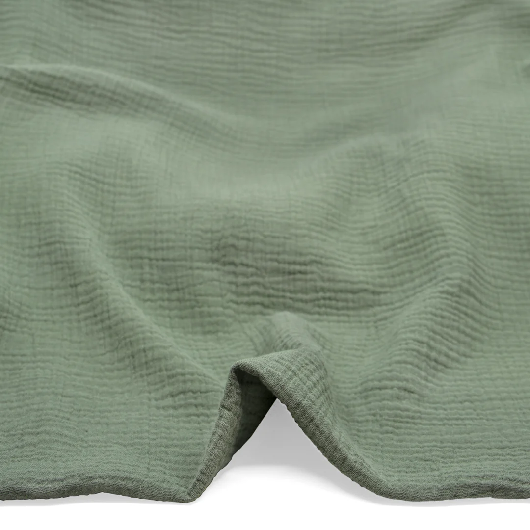 Organic Cotton Double Gauze - Celadon - Image 2