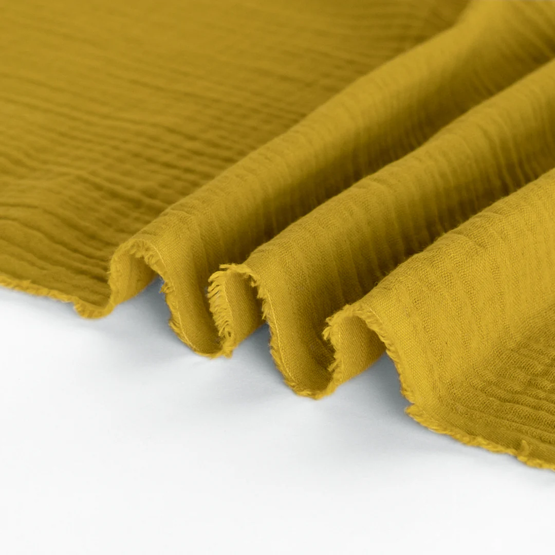 Organic Cotton Double Gauze - Citron - Image 2