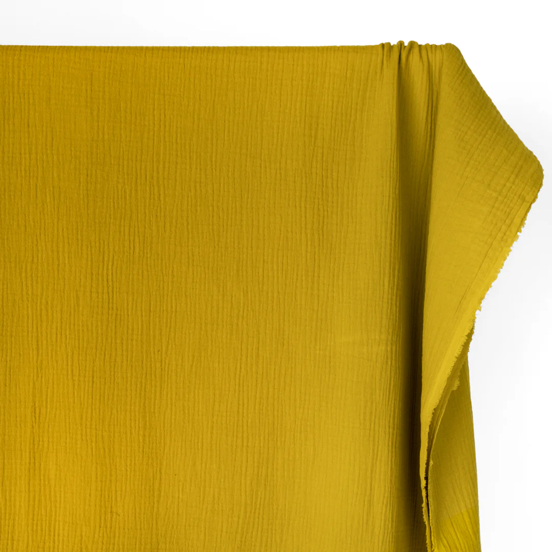 Organic Cotton Double Gauze - Citron - Image 3