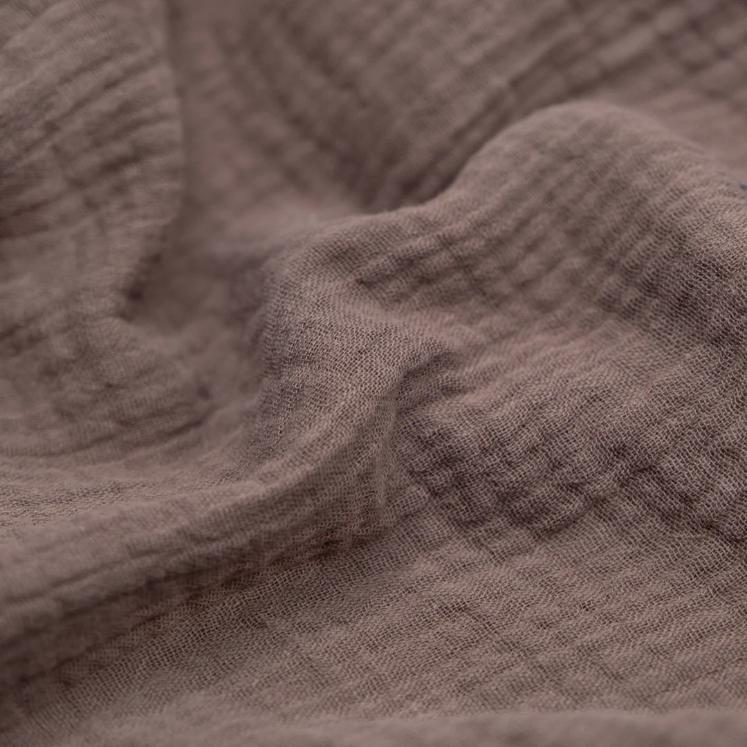 Organic Cotton Double Gauze - Deep Taupe
