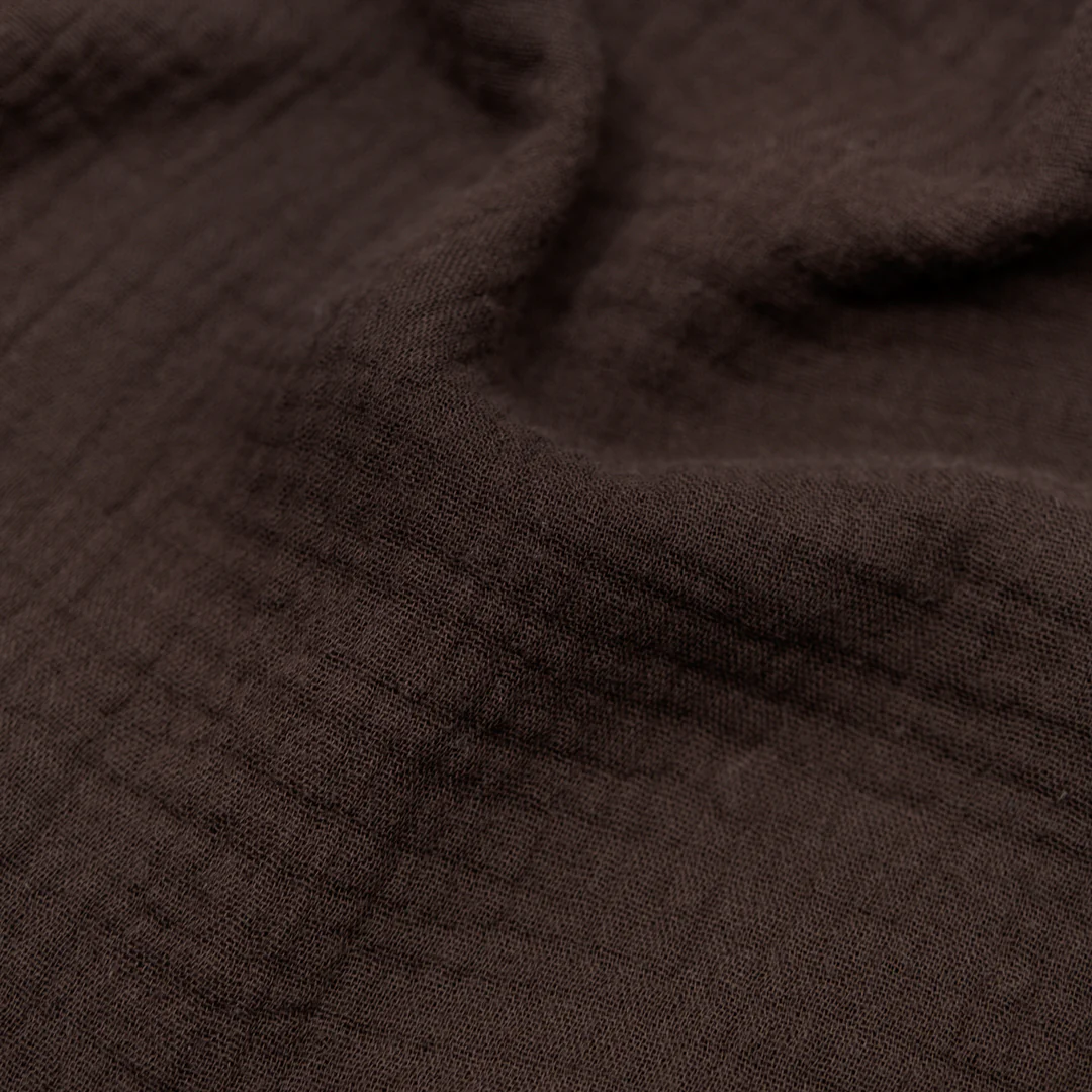 Organic Cotton Double Gauze - Fudge