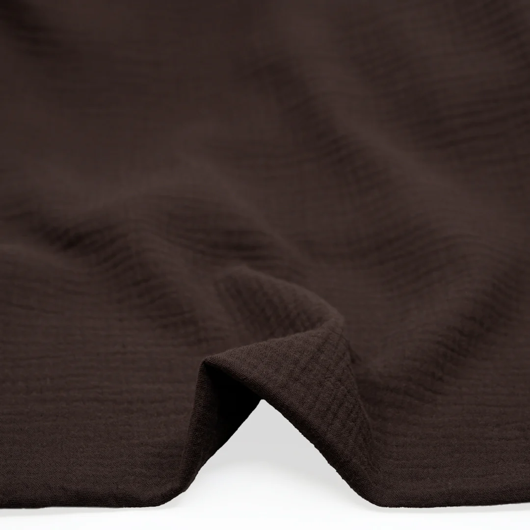 Organic Cotton Double Gauze - Fudge - Image 2