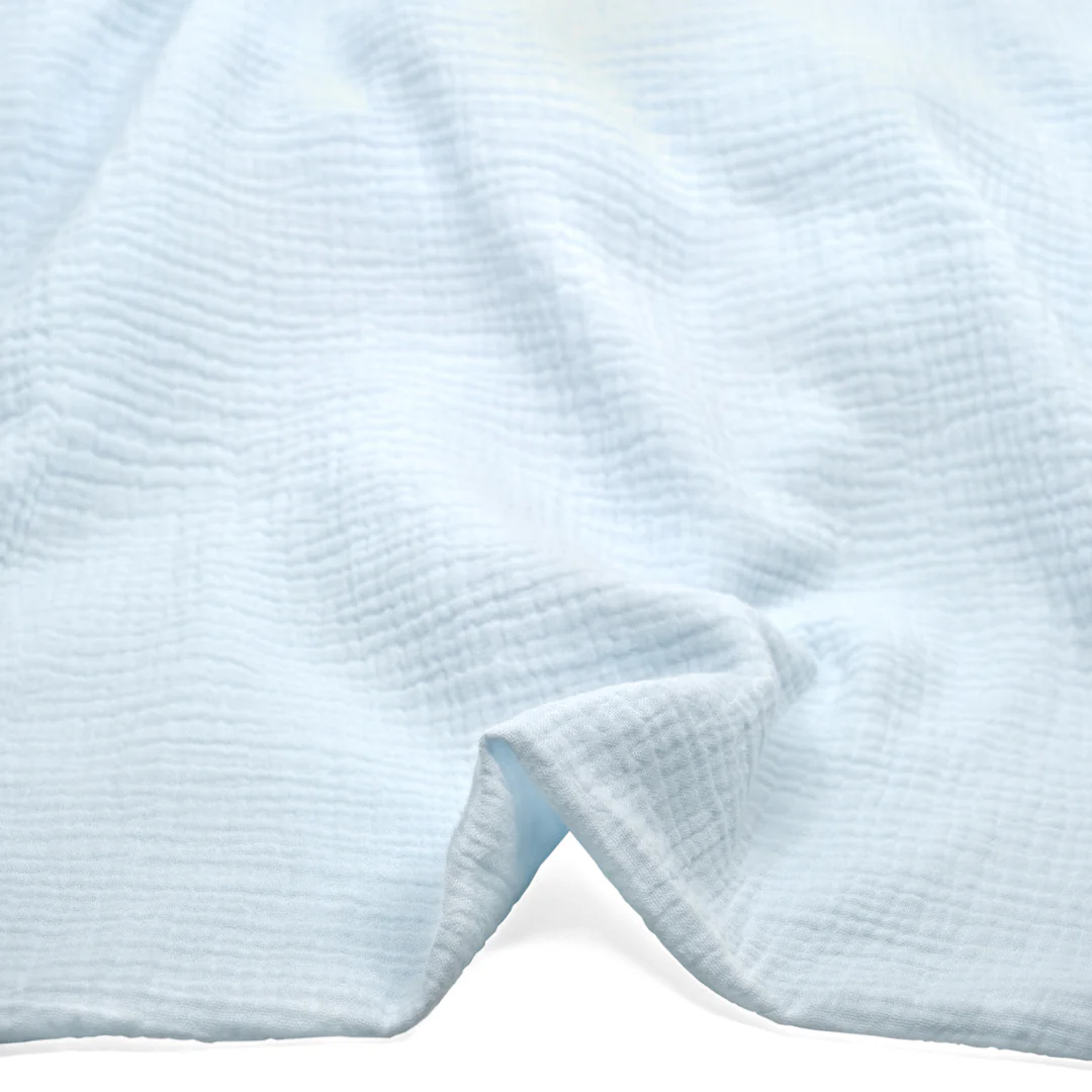 Organic Cotton Double Gauze - Ice Blue - Image 2
