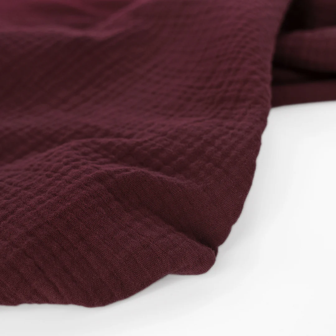 Organic Cotton Double Gauze - Mulberry - Image 3