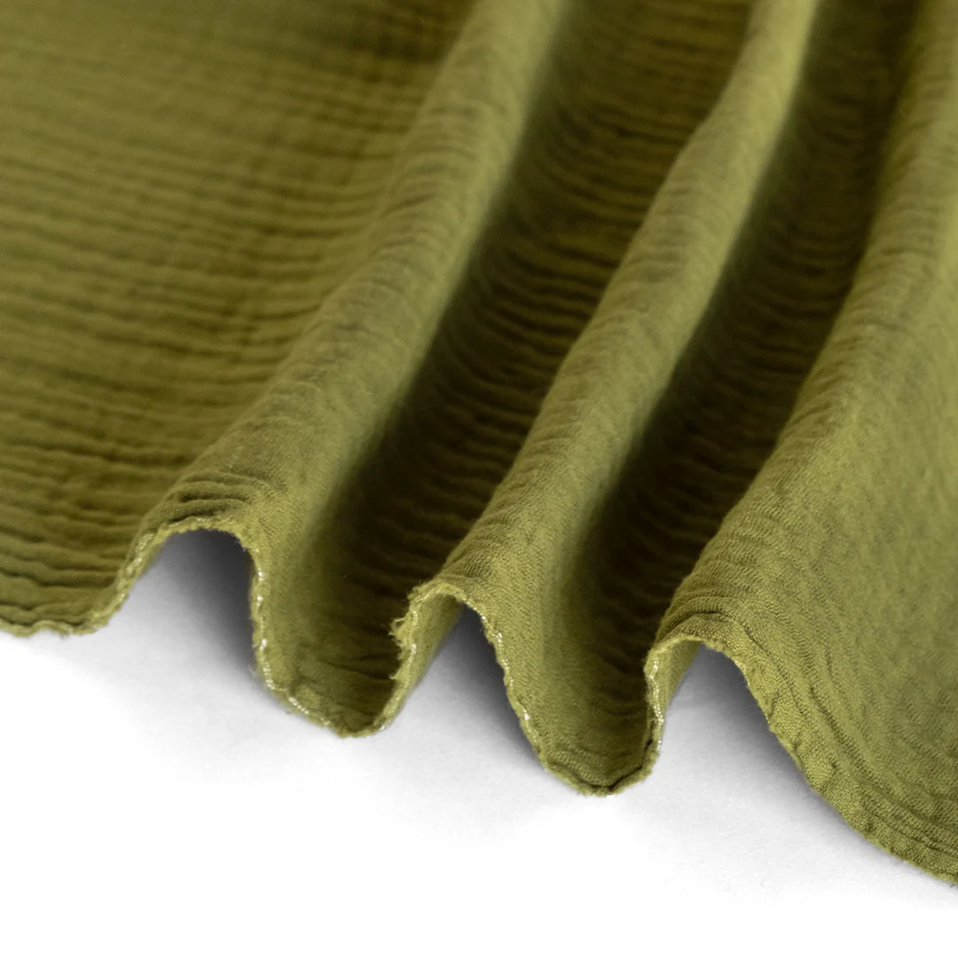 Organic Cotton Double Gauze - Pesto - Image 2