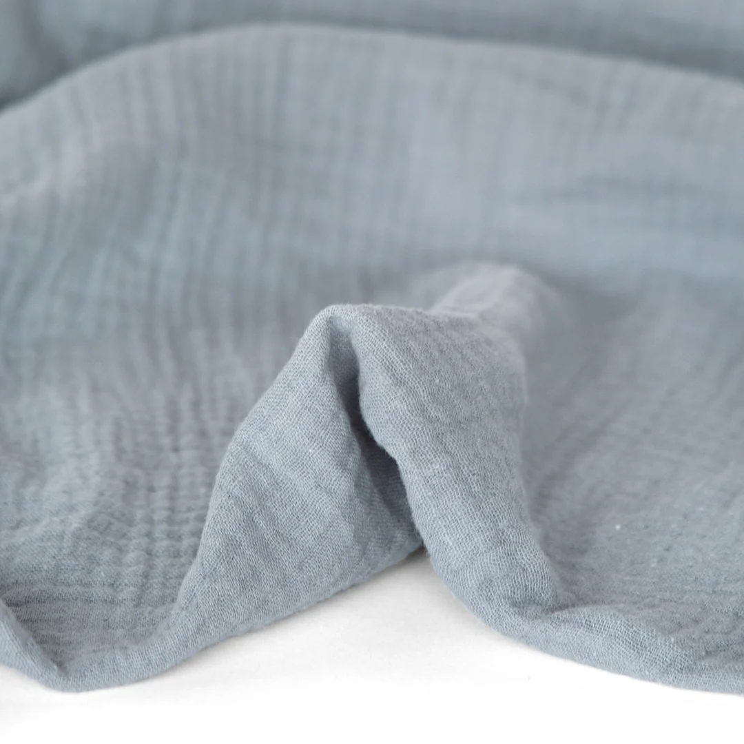 Organic Cotton Double Gauze - Powder Blue
