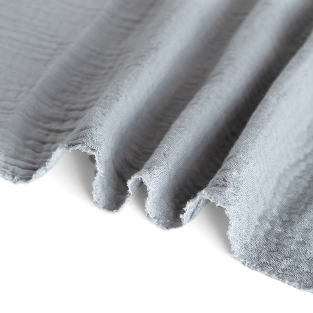 Organic Cotton Double Gauze - Powder Blue - Image 3