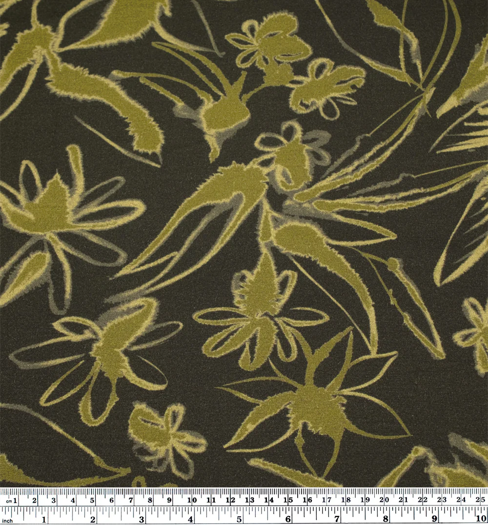 Overgrowth LENZING™ ECOVERO™ Jersey - Peat/Avocado - Image 4