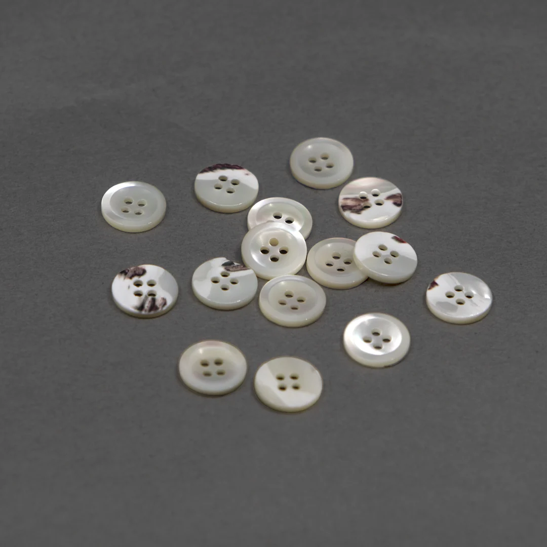 Pearl 13mm (1/2") Shell Buttons - Set of 15