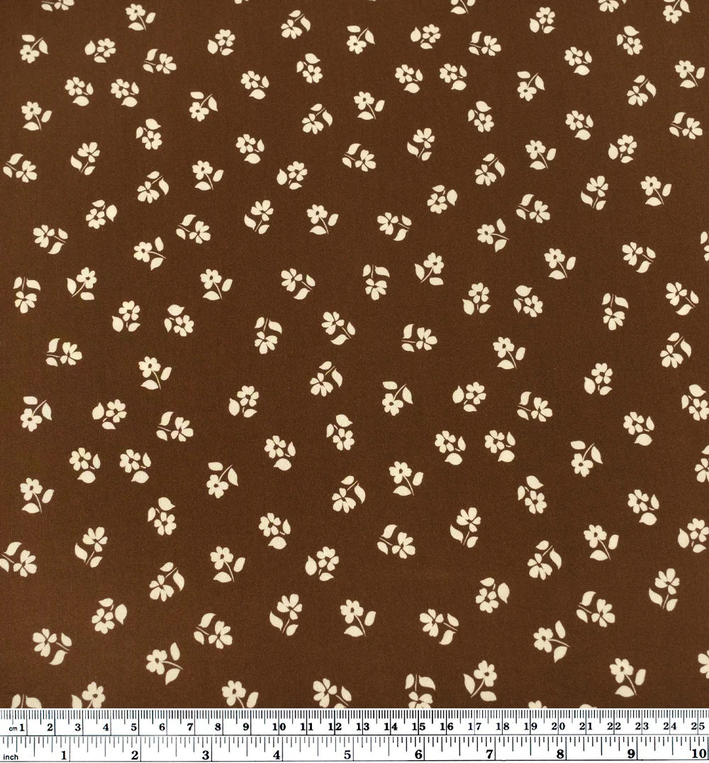 Perfect Posy Printed Viscose Challis - Nutshell - Image 3