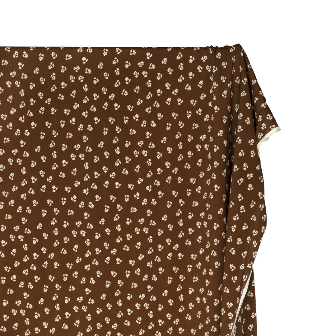 Perfect Posy Printed Viscose Challis - Nutshell - Image 4