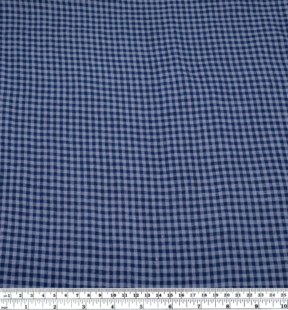 Picnic Gingham Washed Linen - Navy/Bluestone - Image 3