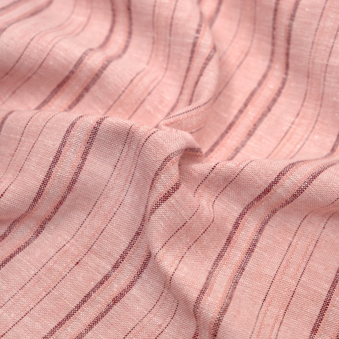 Pillar Stripe Go-To Linen Cotton Blend - Petal