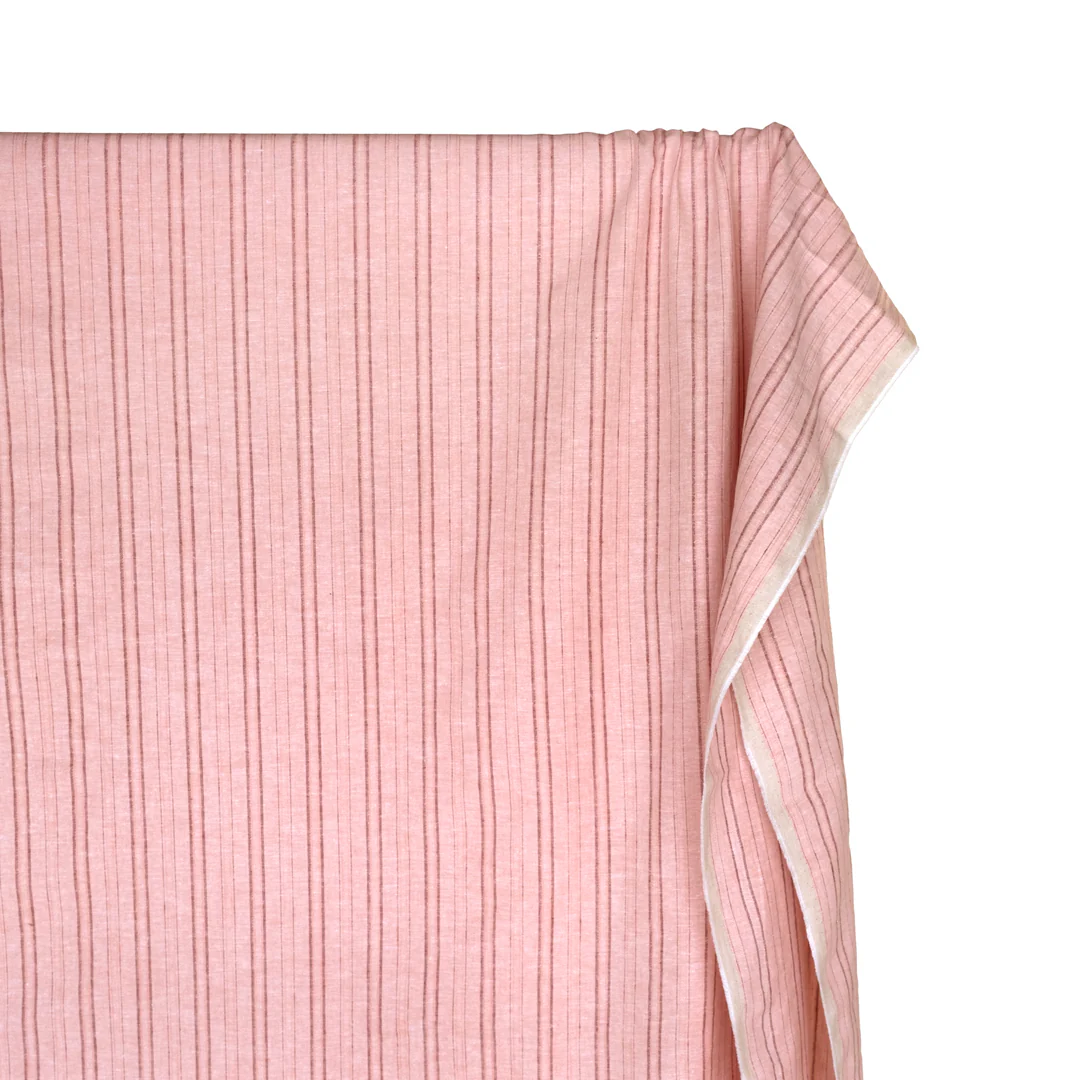 Pillar Stripe Go-To Linen Cotton Blend - Petal - Image 3