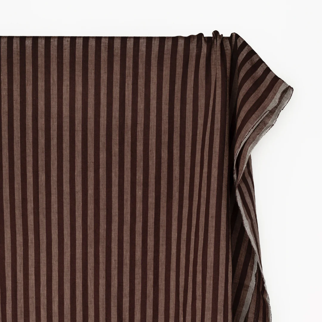 Pillar Stripe Soft Washed Linen - Shadow - Image 3