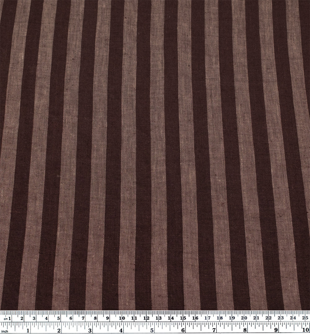 Pillar Stripe Soft Washed Linen - Shadow - Image 4