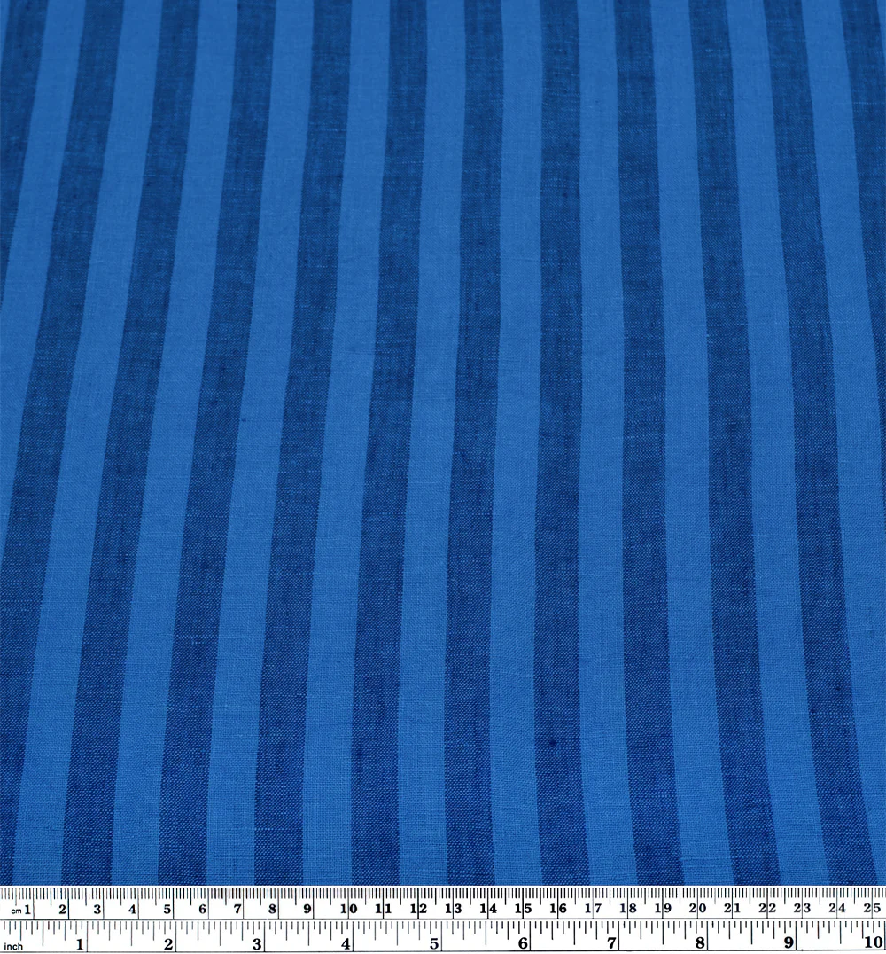 Pillar Stripe Soft Washed Linen - Skinny Dip - Image 4