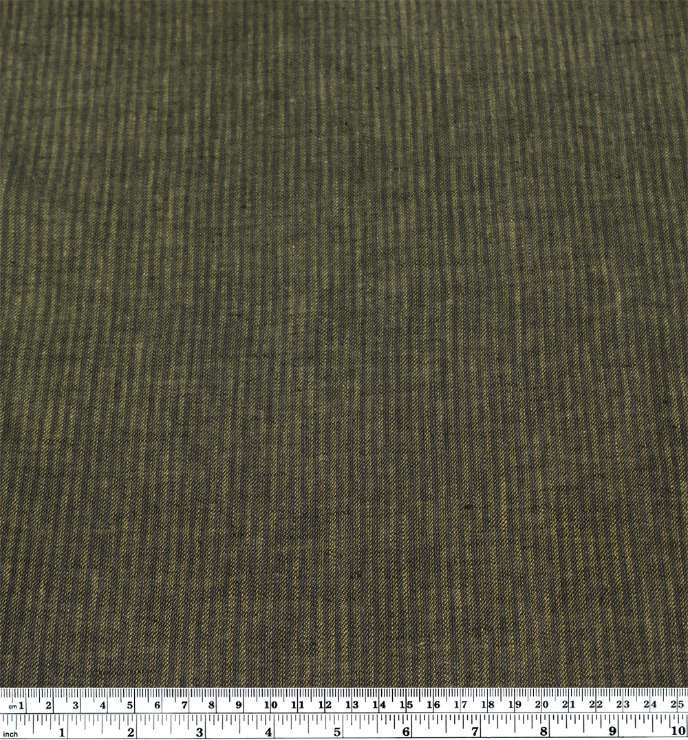 Pinstripe Yarn Dyed Linen Cotton - Willow - Image 3