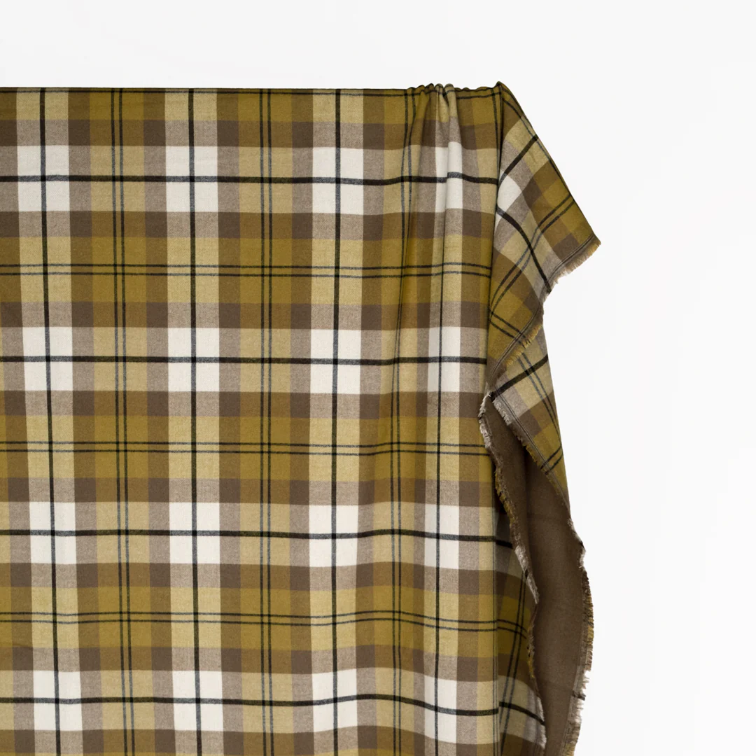 Plaid Brushed Double Faced Coating - Elmwood - Image 3