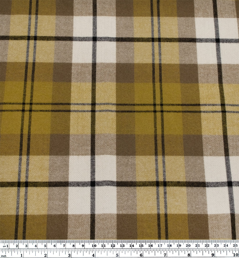 Plaid Brushed Double Faced Coating - Elmwood - Image 4
