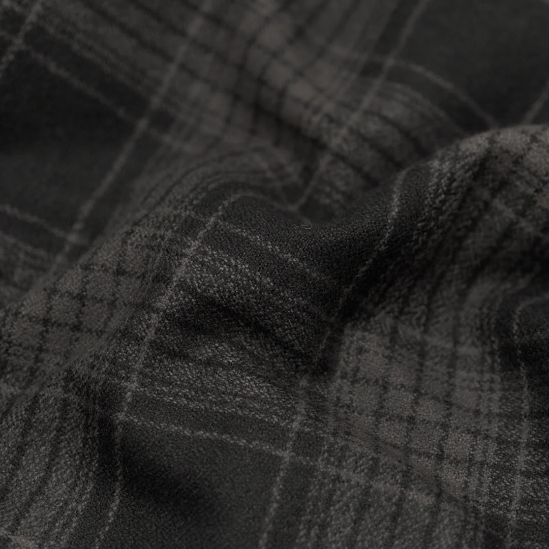 Plaid Cotton Flannel - Carbon