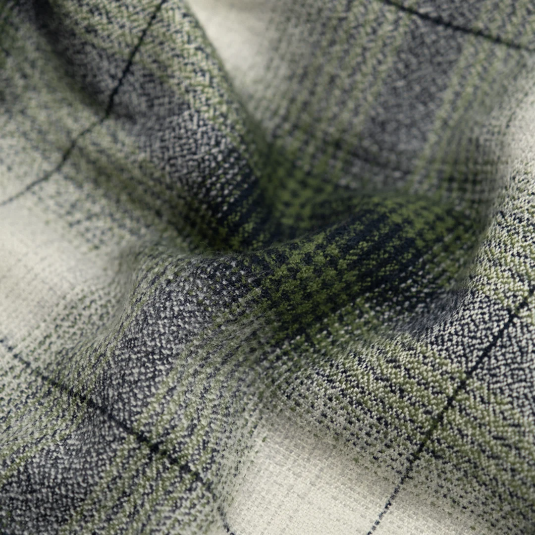 Plaid Cotton Flannel - Dill/Midnight Blue/Ivory