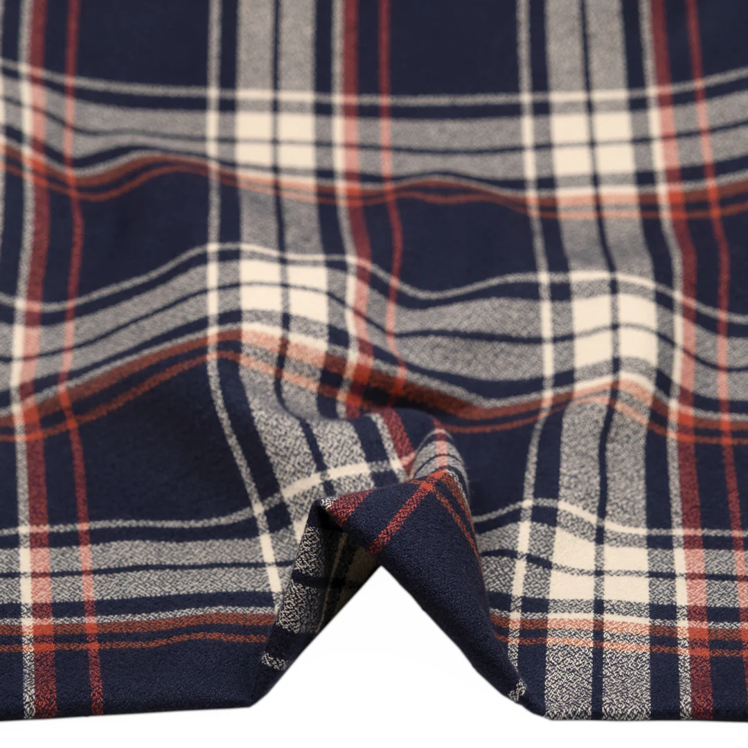 Plaid Cotton Flannel - Nautical - Image 2