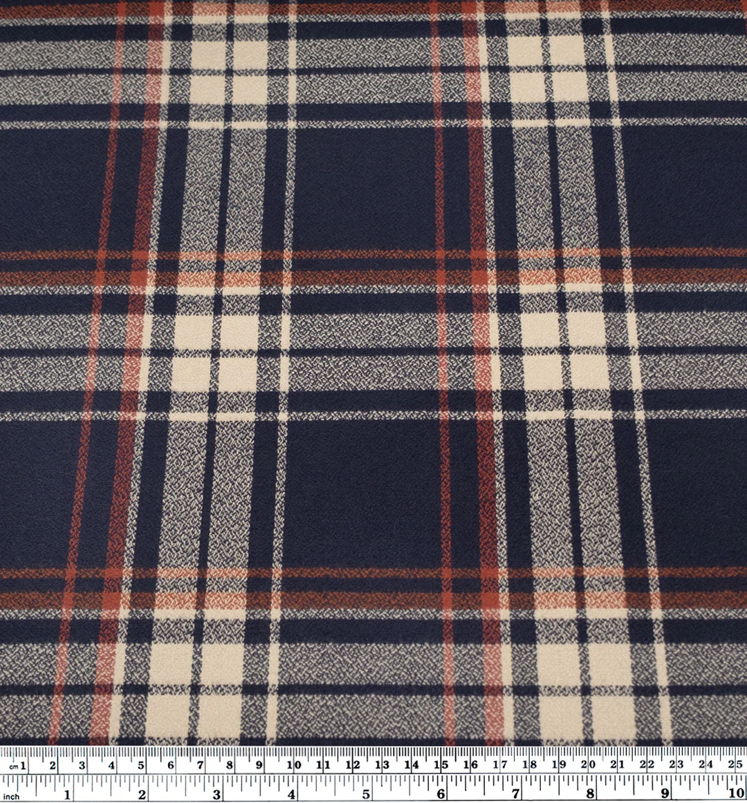 Plaid Cotton Flannel - Nautical - Image 4