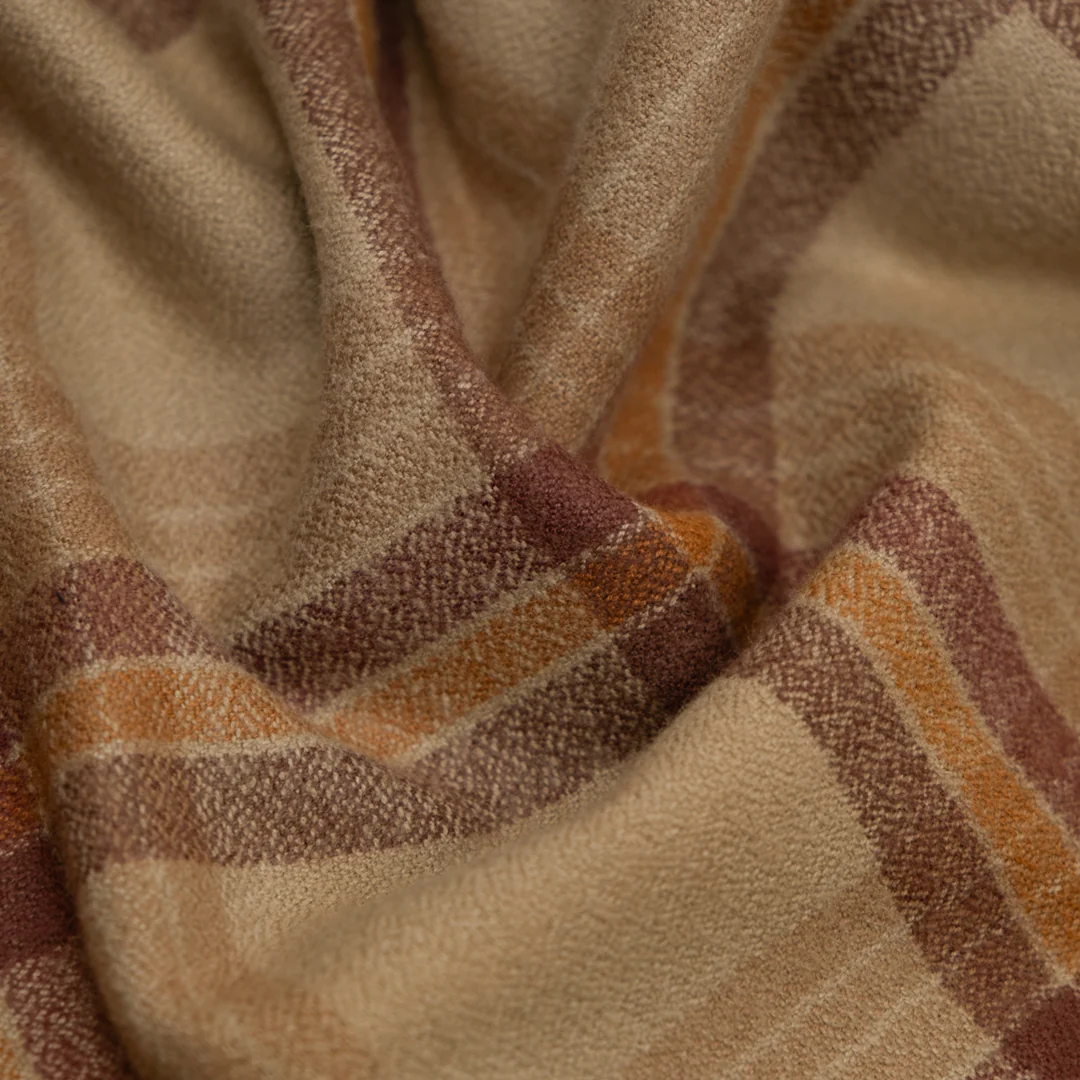 Plaid Cotton Flannel - Sepia/Ochre - Image 2
