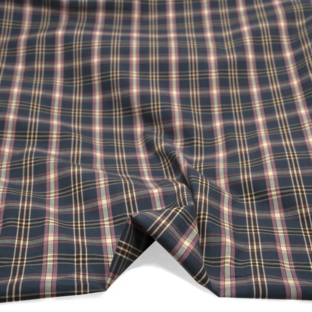 Plaid Cotton Shirting - Ash/Tulip/Vanilla - Image 2
