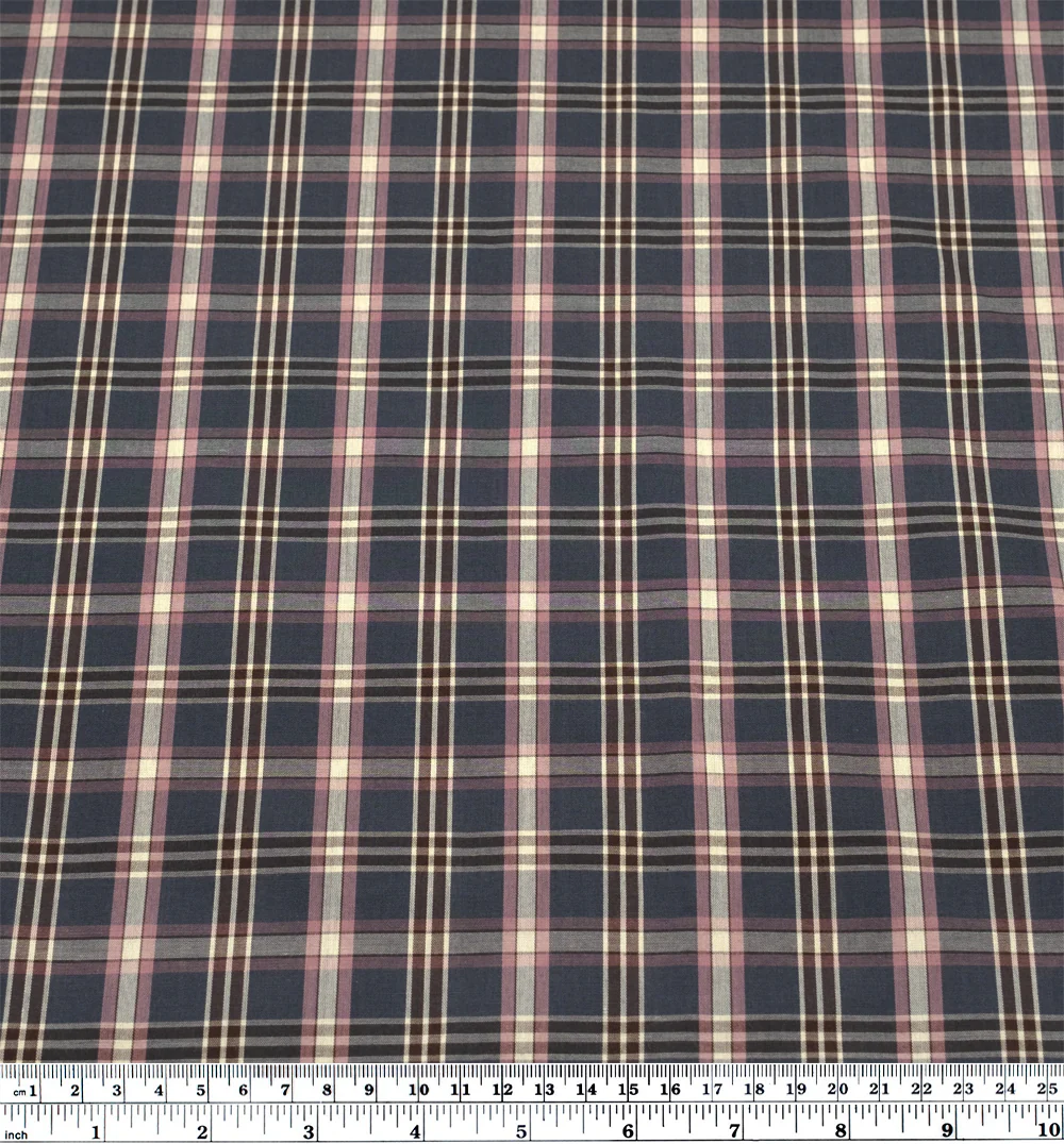 Plaid Cotton Shirting - Ash/Tulip/Vanilla - Image 4