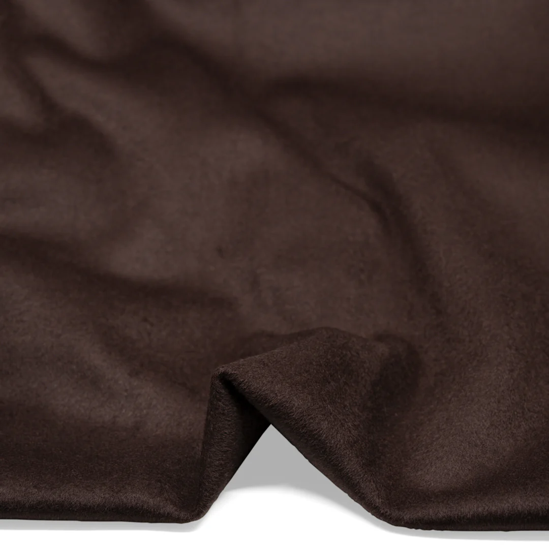 Heavyweight Double Faced Wool Blend Coating - Ganache - Image 2
