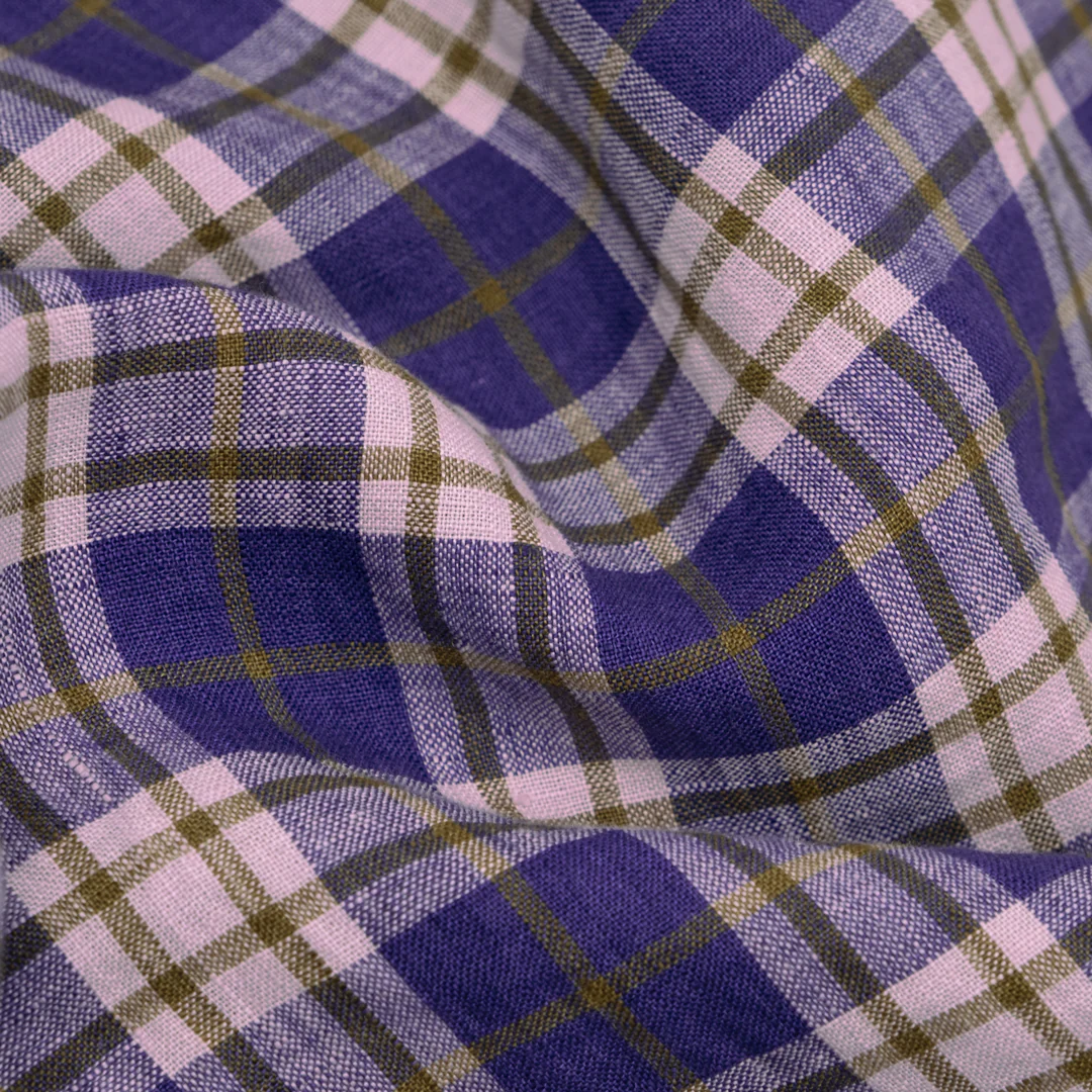Plaid Soft Washed Linen - Rivulet