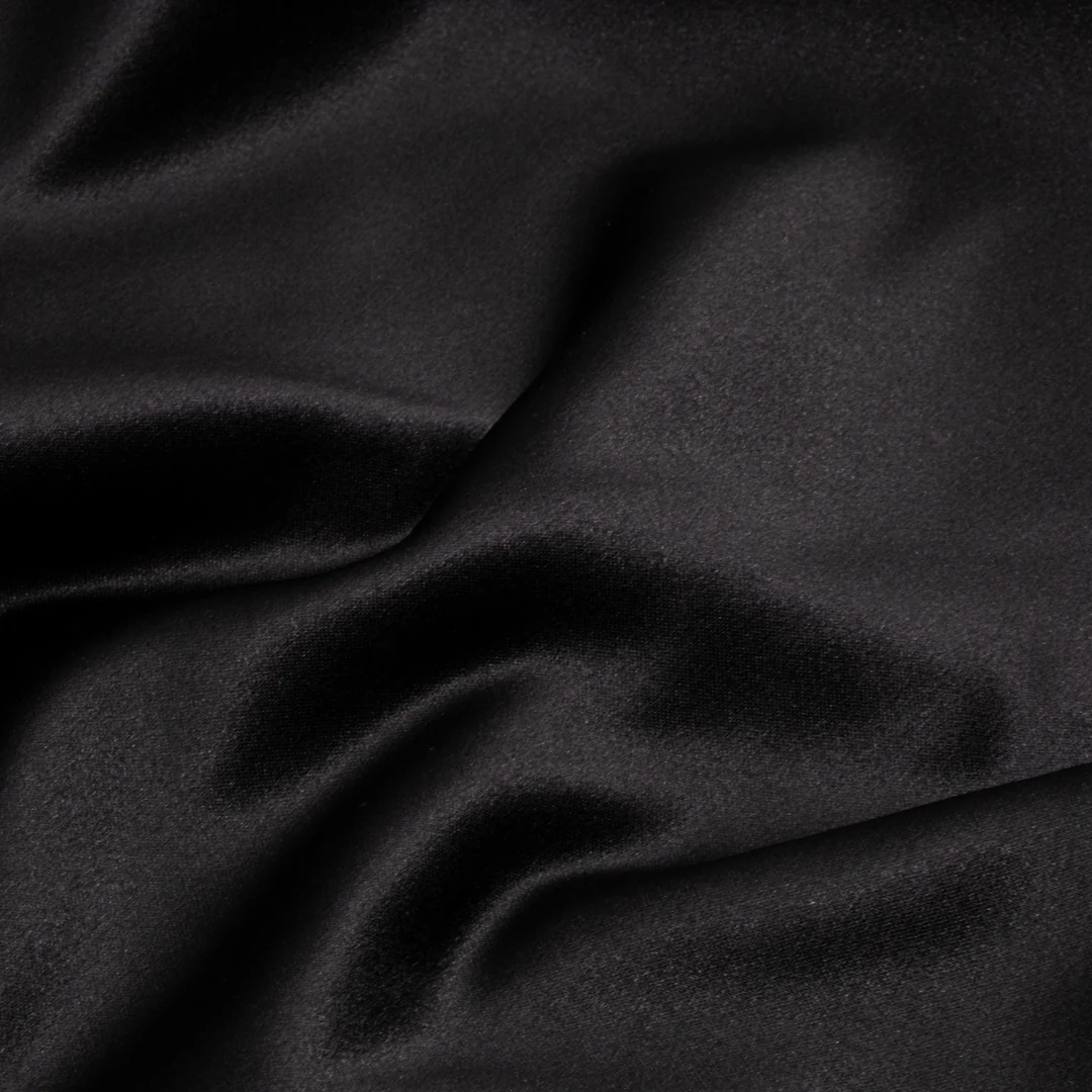 Polished Midweight Poly Satin - Black Liquorice
