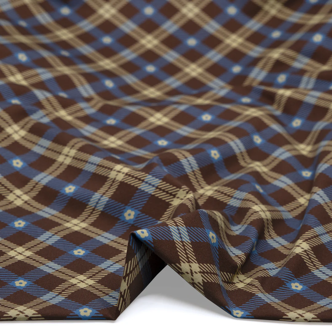 Preppy Posy Organic Cotton Jersey - Clove/Marlin/Buttermilk - Image 3