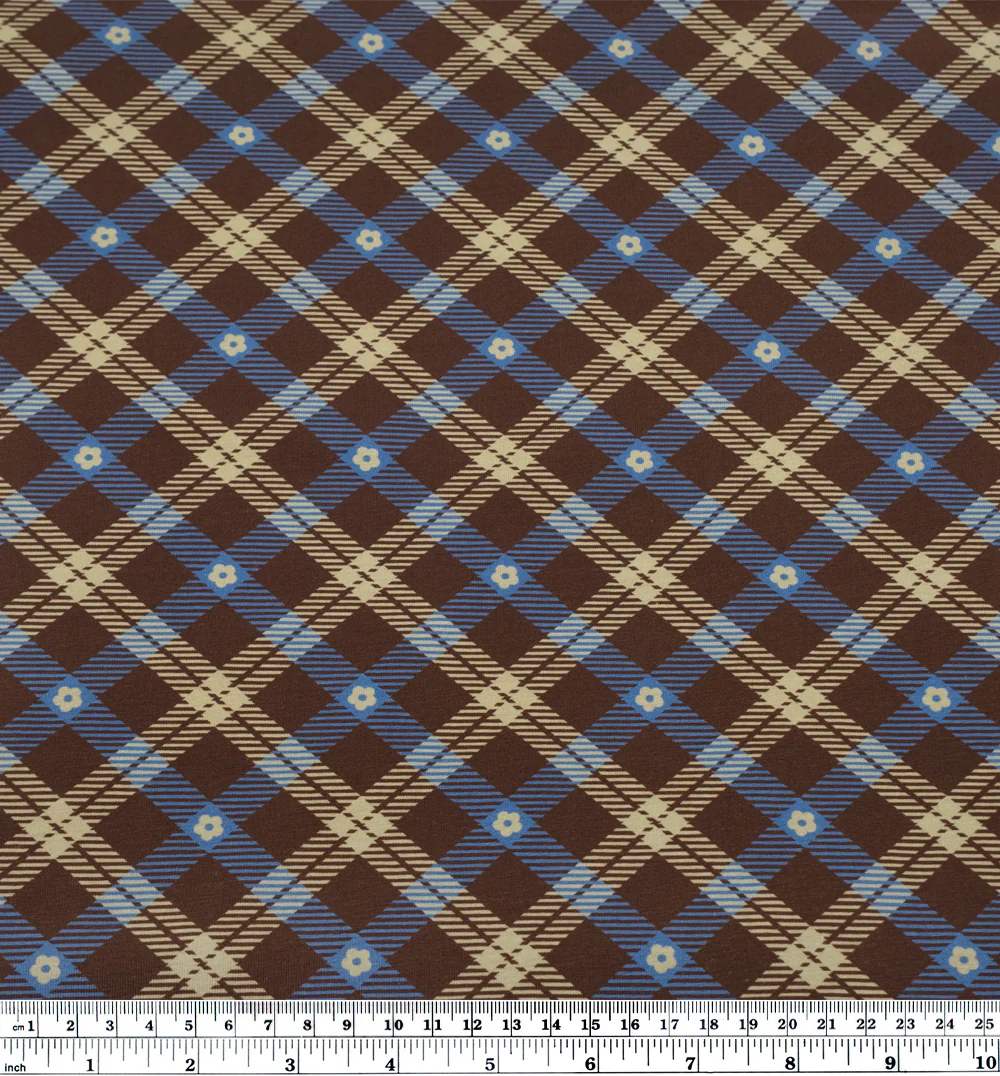 Preppy Posy Organic Cotton Jersey - Clove/Marlin/Buttermilk - Image 4