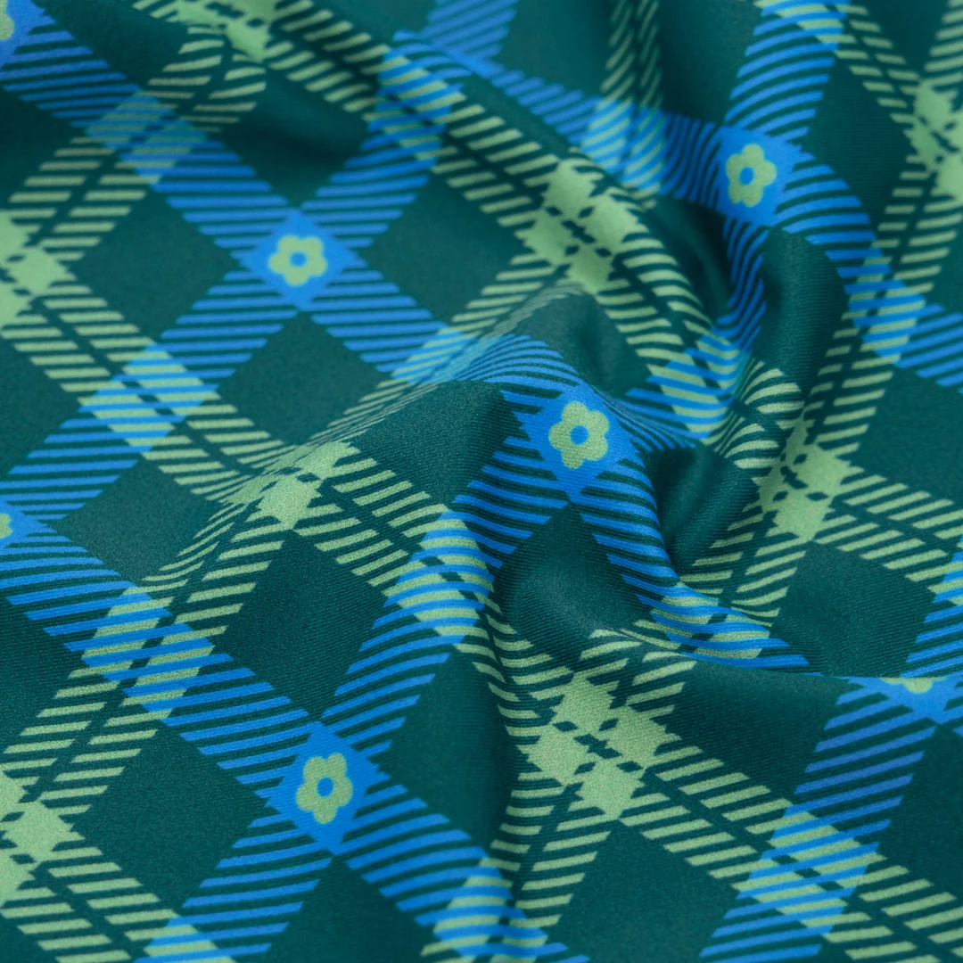 Preppy Posy Recycled Nylon Swim Tricot - Lake/Cerulean