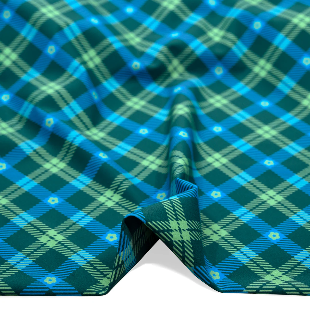 Preppy Posy Recycled Nylon Swim Tricot - Lake/Cerulean - Image 2