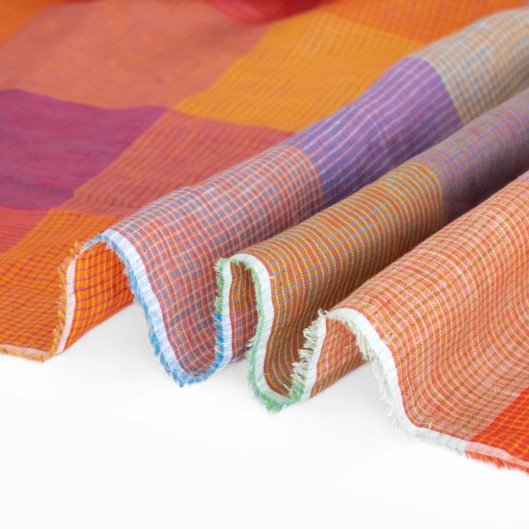 Prism Check Yarn-Dyed Linen - Rainbow - Image 4