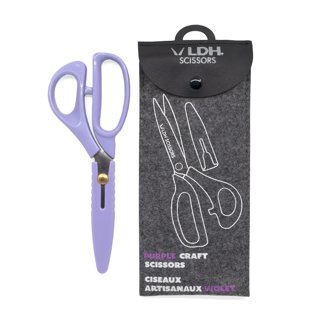 Purple 8.5" Craft Scissors - LDH Scissors - Image 2