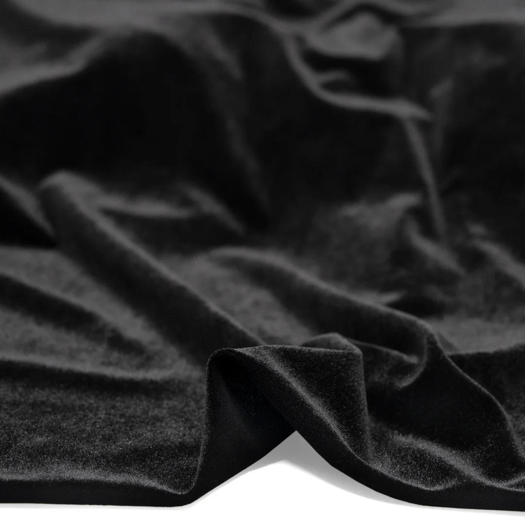 Radiant Stretch Velvet - Black - Image 2
