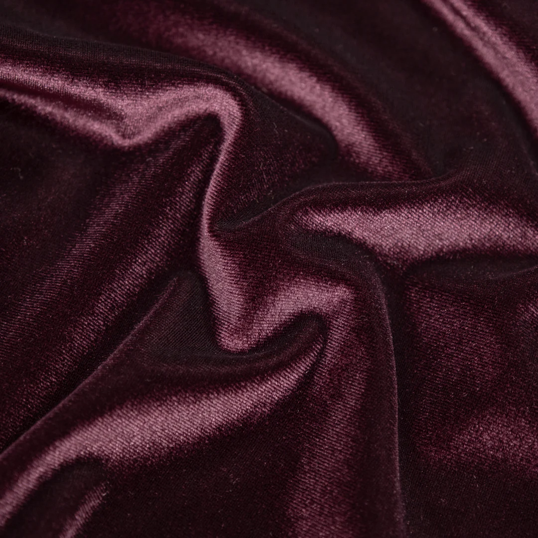 Radiant Stretch Velvet - Boysenberry