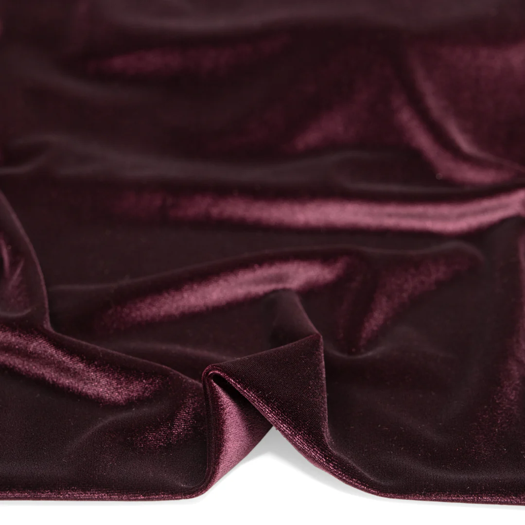 Radiant Stretch Velvet - Boysenberry - Image 2