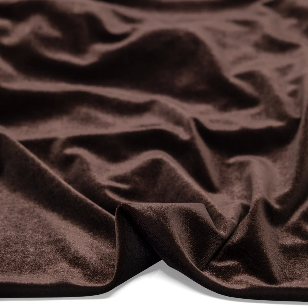 Radiant Stretch Velvet - Chocolate - Image 2