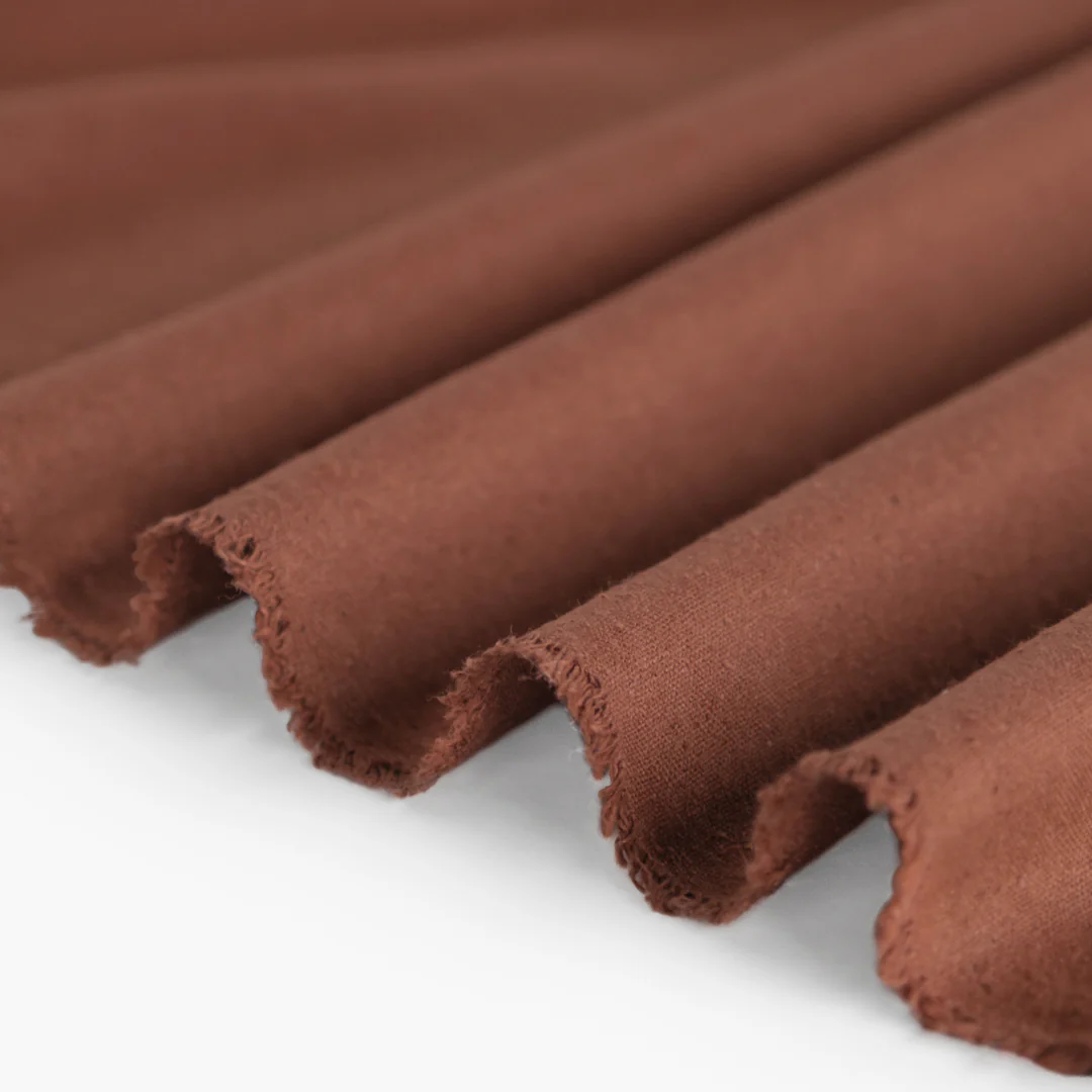 Raw Silk Noil - Baked Clay - Image 3