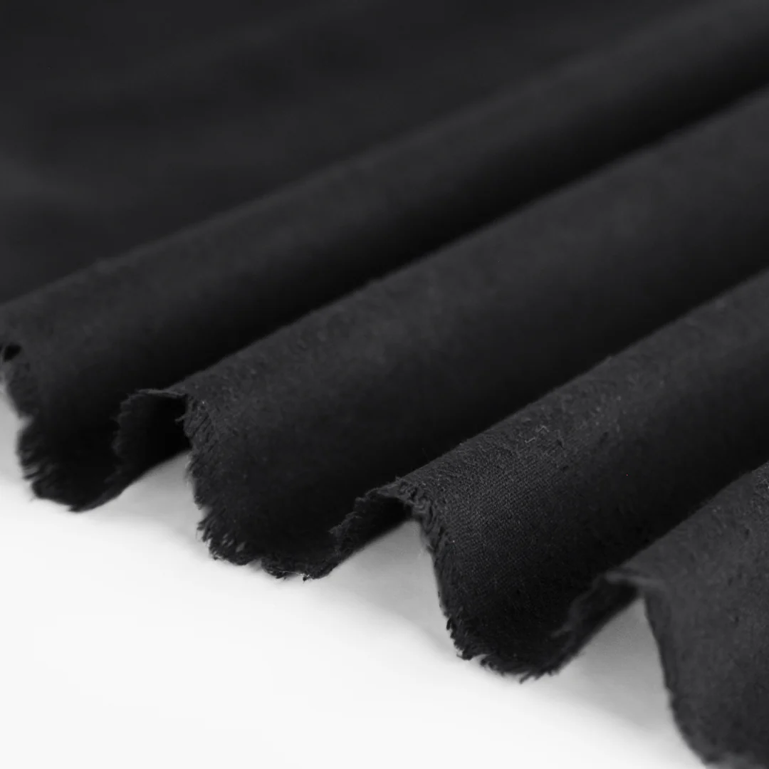 Raw Silk Noil - Black - Image 3