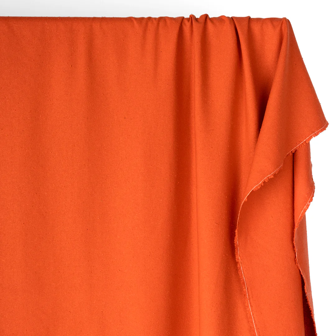 Raw Silk Noil - Blood Orange - Image 4