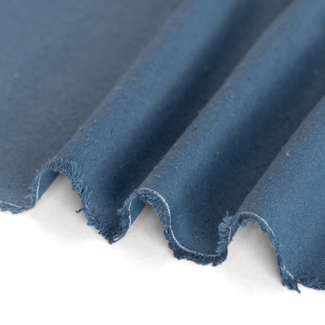 Raw Silk Noil - Blue Pool - Image 2