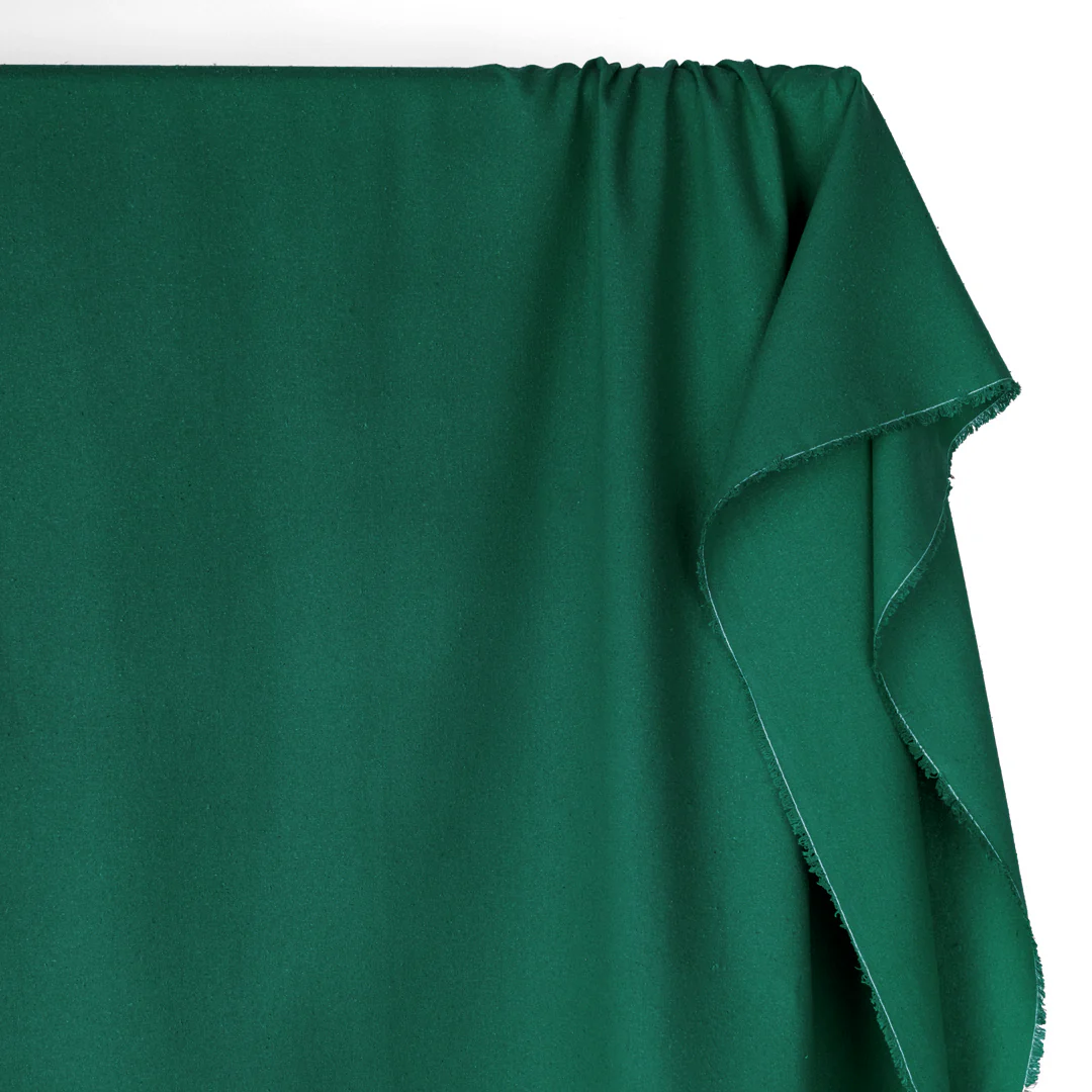 Raw Silk Noil - Emerald - Image 2