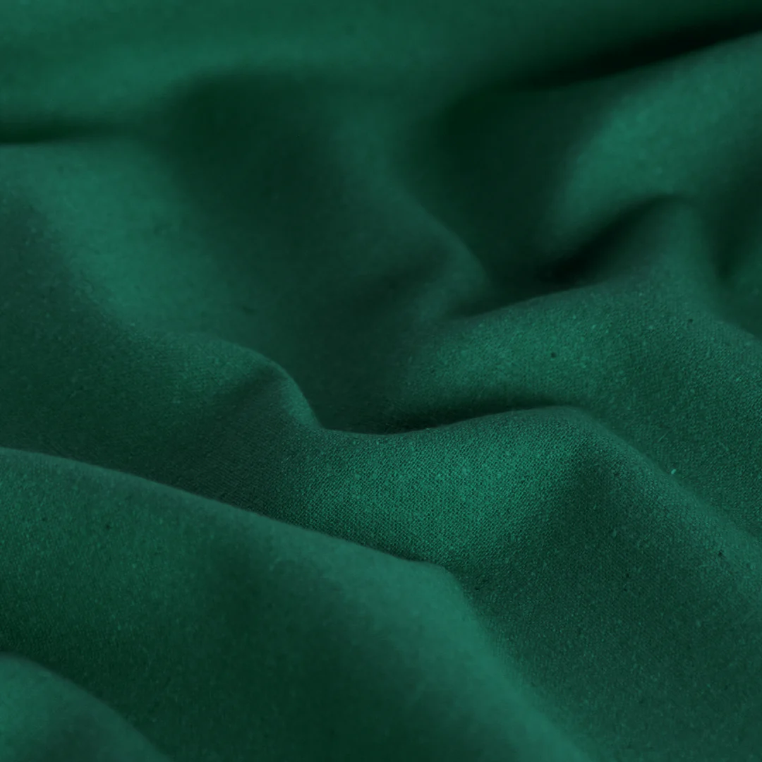 Raw Silk Noil - Emerald - Image 3
